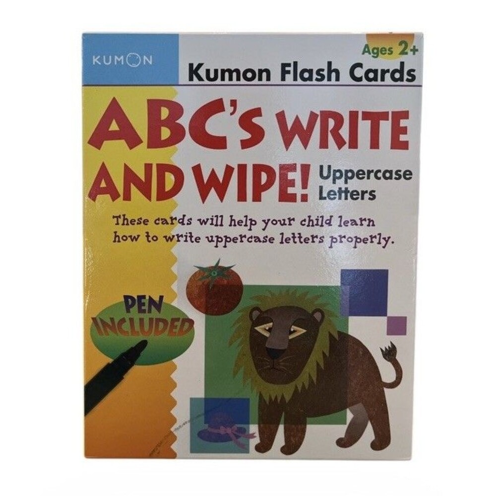 ABC’s Write And Wipe Uppercase Letters Kumon Flash Cards